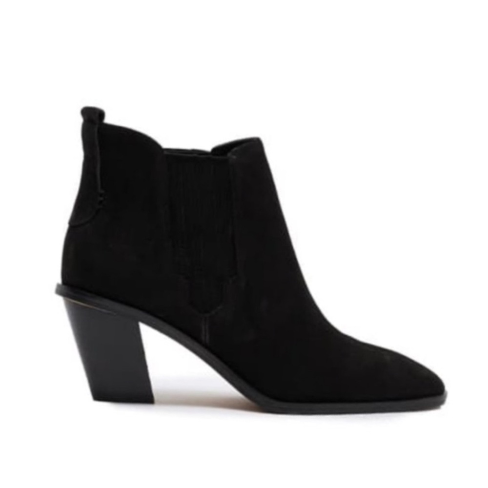 NEW Vince Camuto Halissa Black Leather Ankle Boot Bootie Sz 8.5
